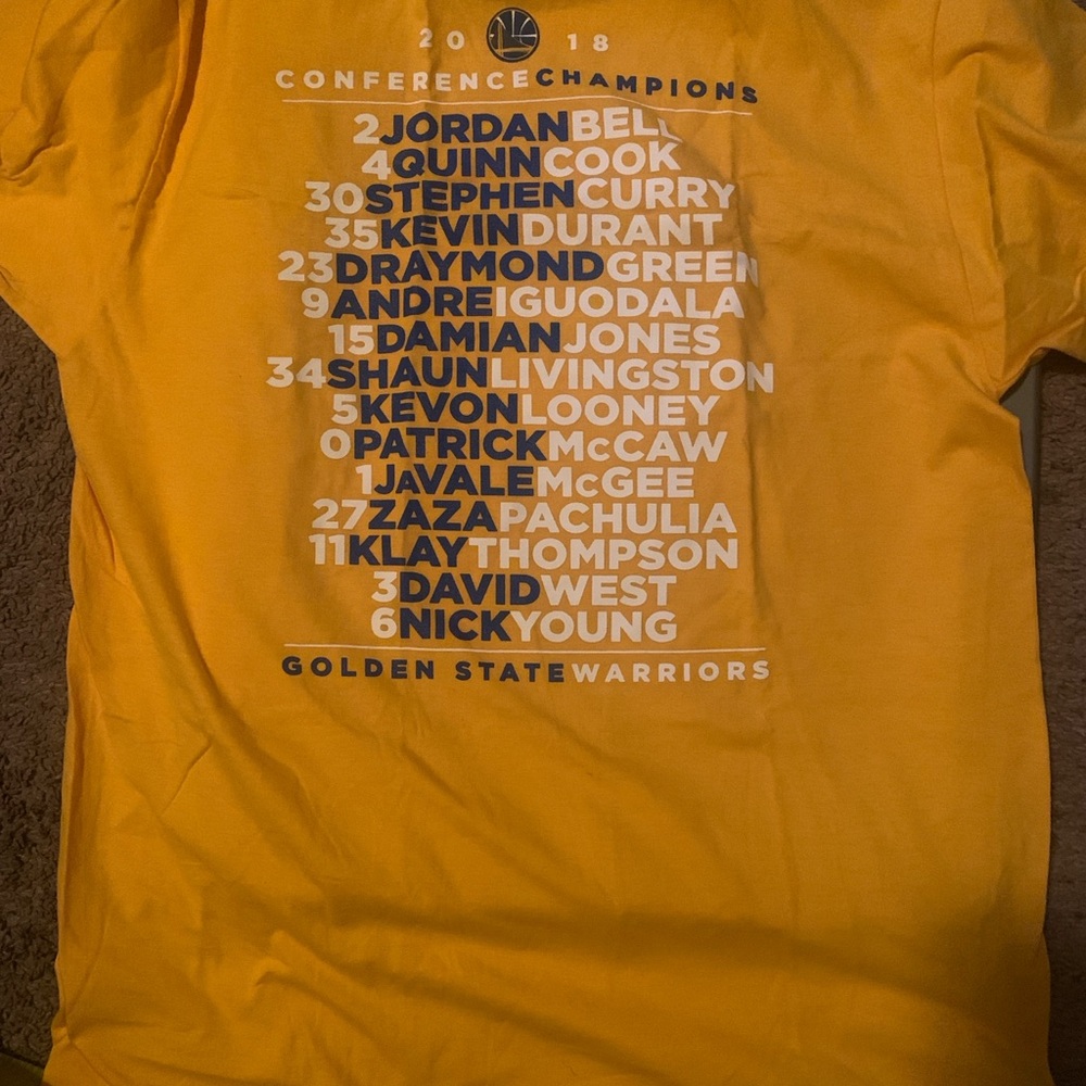 Men Golden State Warriors Yellow T-Shirt